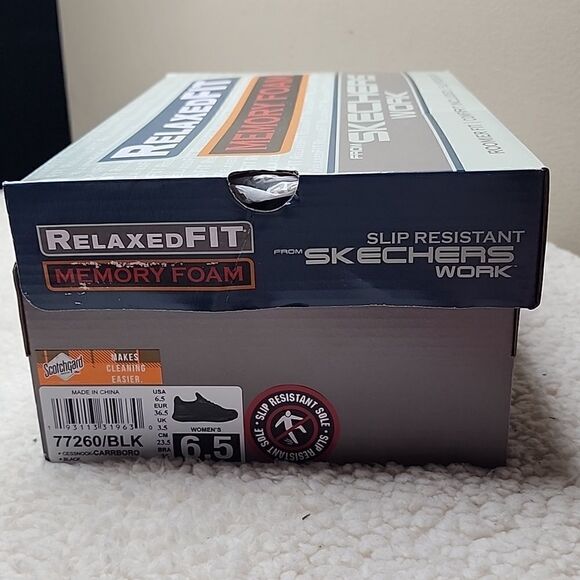 NWT Skechers Work Relaxed Fit: Cessnock - Carrboro Black Women's 6.5 - Picture 8 of 8